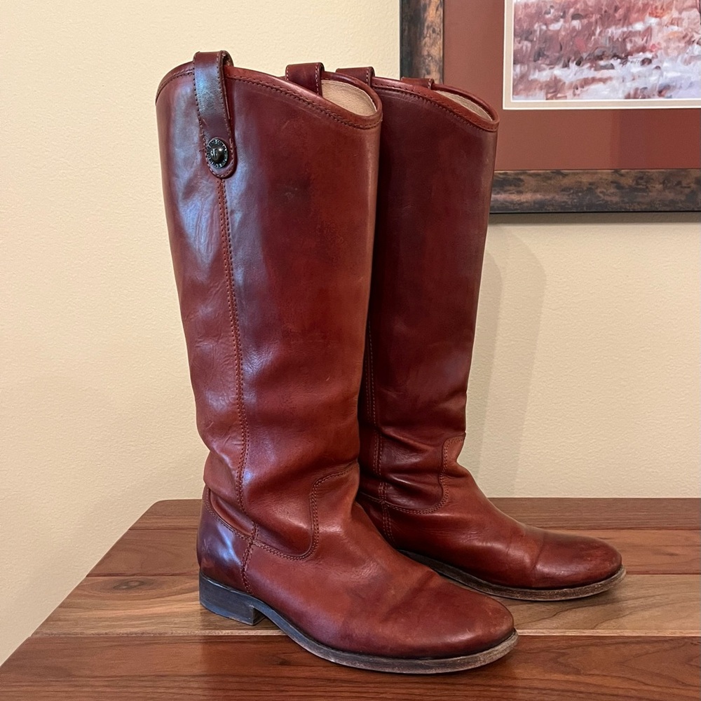 Frye Men's/Women's Tall Leather Riding Boots in Brown